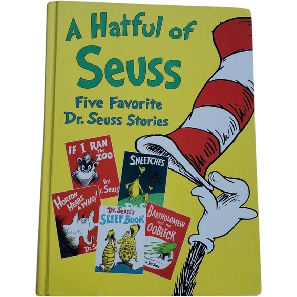 Vintage 1997 Dr Seuss Hardcover Book A Hatful of Seuss" Five Favorite - Picture 1 of 5